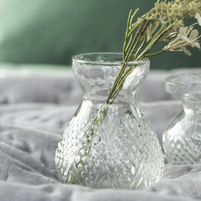 Ib Laursen / Skleněná váza Pattern Clear