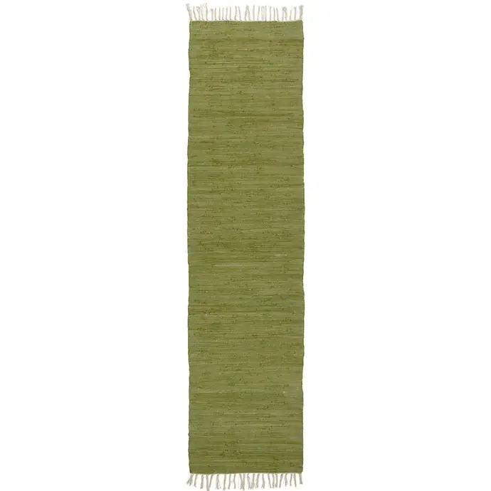 IB LAURSEN / Bavlnený behúň na podlahu Green 250 x 60 cm