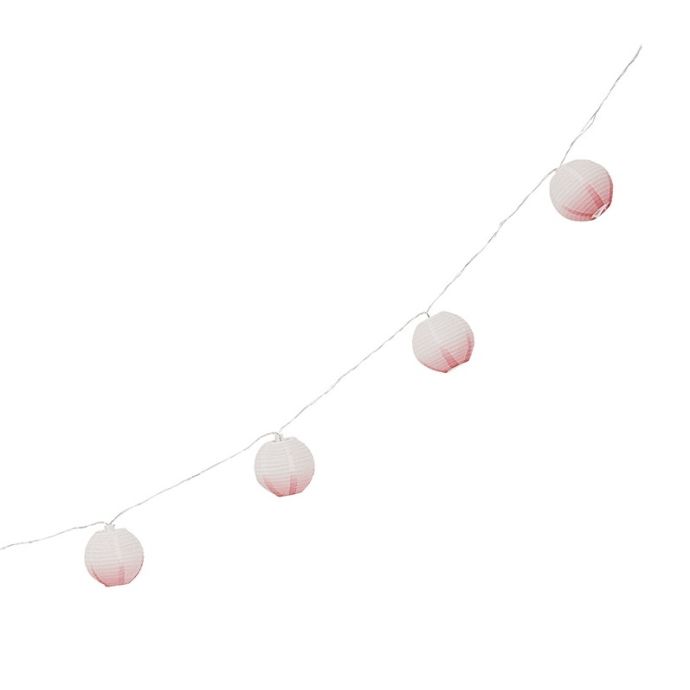 Bloomingville / Papierová LED reťaz s lampiónikmi Pinky