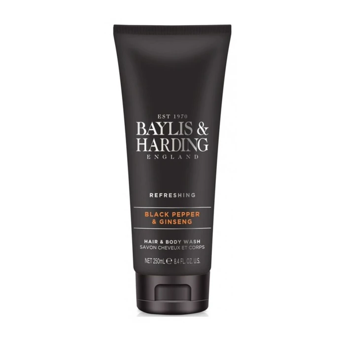 Baylis & Harding / Pánský mycí gel na tělo a vlasy Černý pepř a ženšen 250 ml