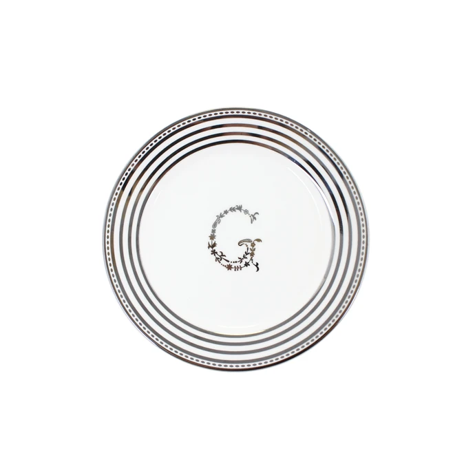 GREEN GATE / Malý tanierik G silver 15 cm