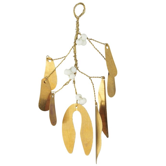 IB LAURSEN / Závesné kovové imelo White Beads 15 cm