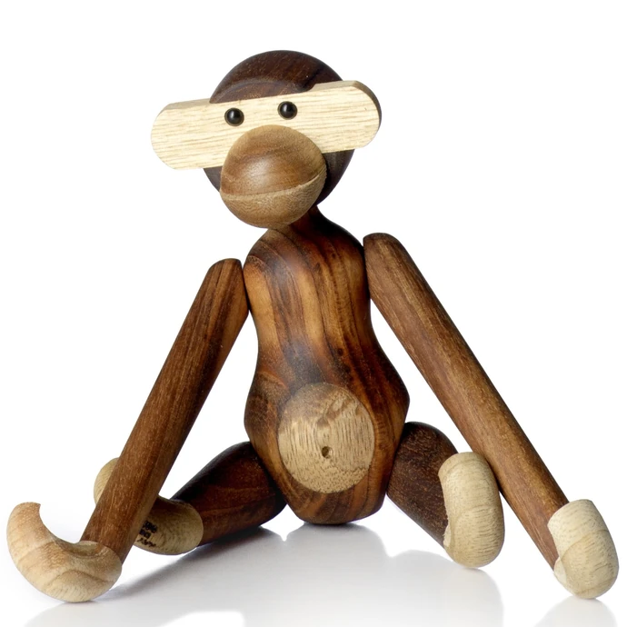 Kay Bojesen Denmark / Dřevěná opička Monkey Small Teak Limba 20 cm