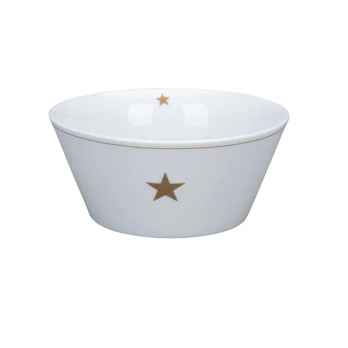 Krasilnikoff / Porcelánová miska Star Gold 400 ml