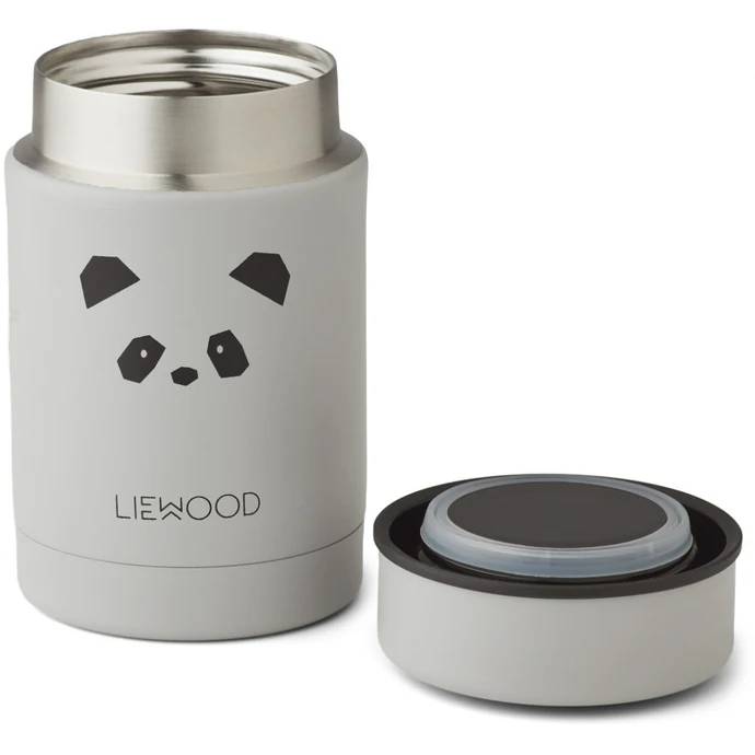 LIEWOOD / Detská termoska Panda Light Grey Food Jar