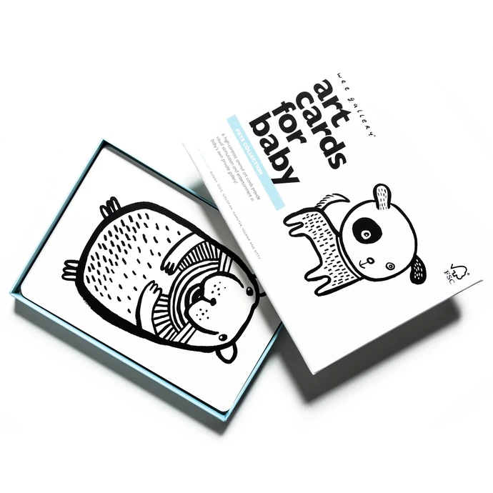 Wee Gallery / Detské kontrastné kartičky - Pets