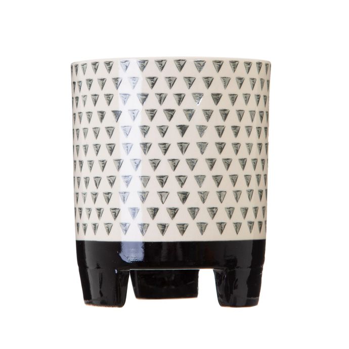 sass & belle / Obal na květináč Geometric Monochrome 13 cm
