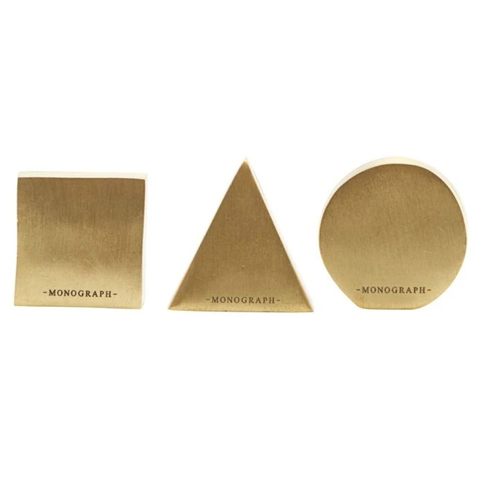 MONOGRAPH / Stojanček na menovku Geometric Brass