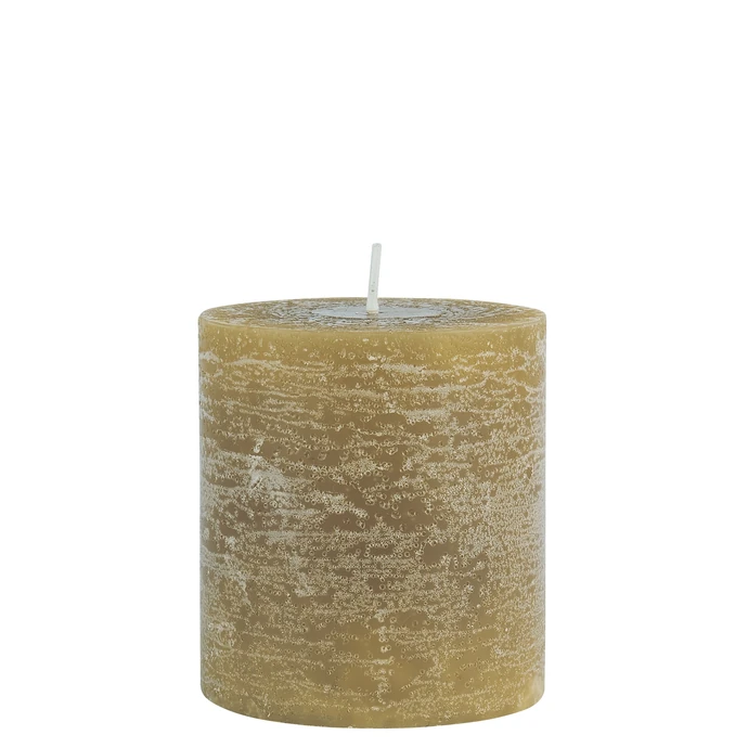 Ib Laursen / Kulatá svíčka Rustic Mustard 7,5 cm