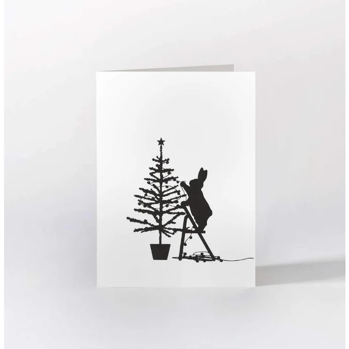 HAM / Vánoční přání Tree Trimming Rabbit
