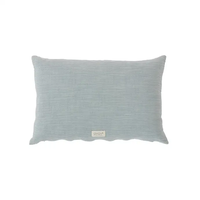 OYOY / Polštář z organické bavlny Kyoto Dusty Blue 40×60 cm