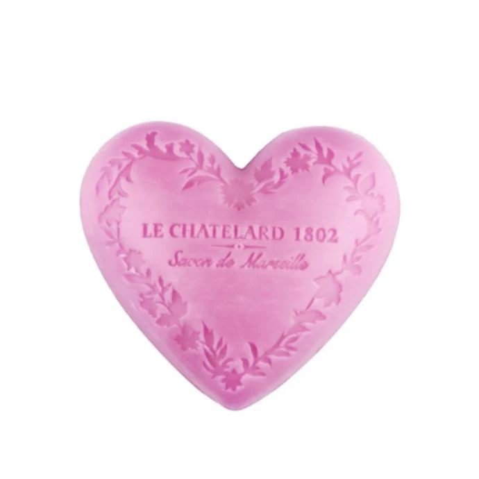 LE CHATELARD / Marseillské mýdlo Heart - růže a pivoňka 100g
