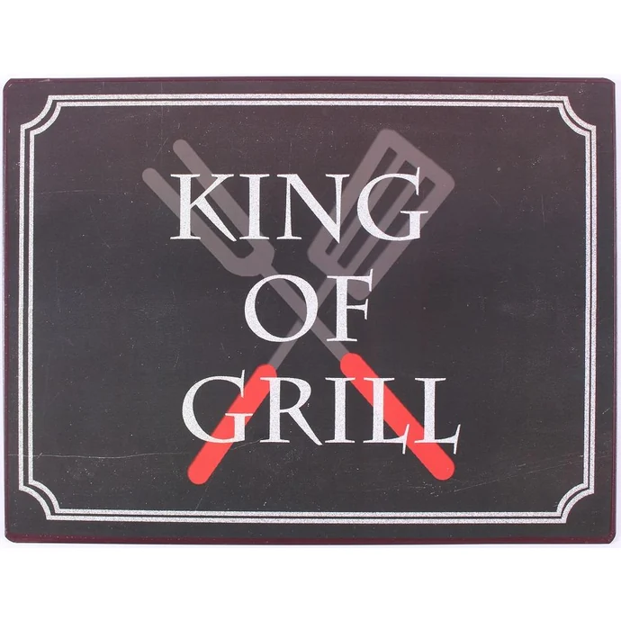 La finesse / Plechová cedule King of grill