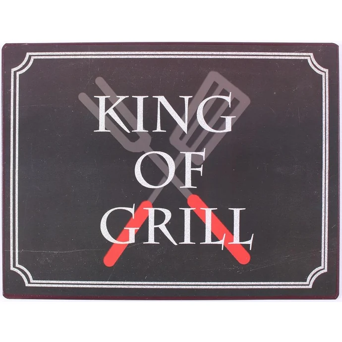 La finesse / Plechová retro ceduľa King of grill*staré