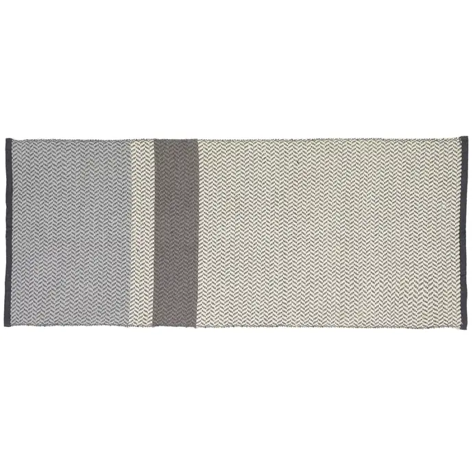 Hübsch / Vlnený koberec Grey/Off white 80x200 cm