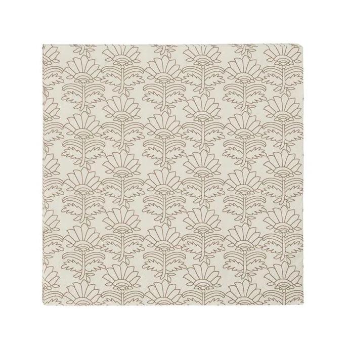 House Doctor / Papierové servítky Baroque Grey/Brown – 40 ks