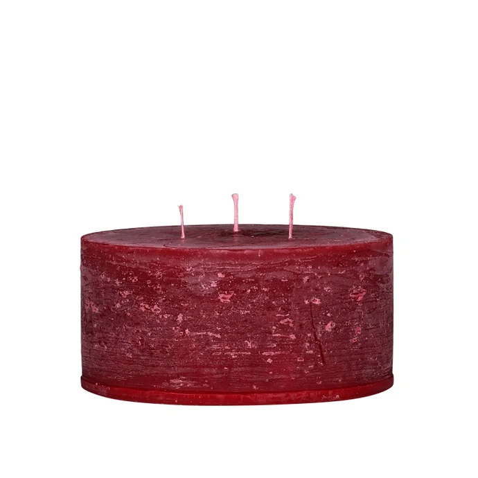 Chic Antique / Kulatá svíčka Rustic Dark Red