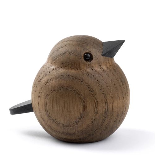 novoform / Dřevěný ptáček Baby Sparrow Smoke Stained Oak