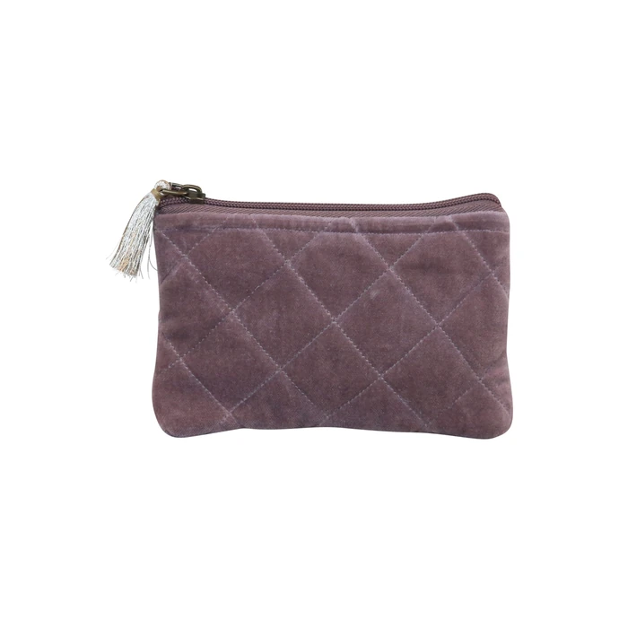 Chic Antique / Sametová taštička/peněženka Dark Purple 16x10 cm