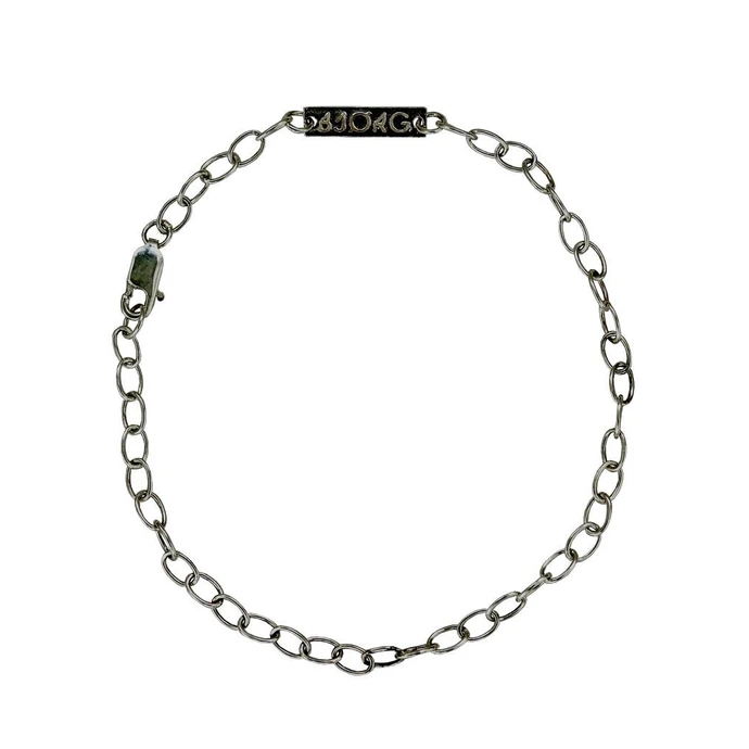BJØRG / Strieborná retiazka na ruku Black silver