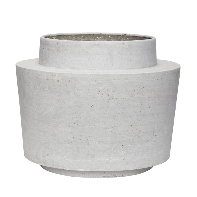 Hübsch / Velký obal na květináč Fiberstone Grey Pot