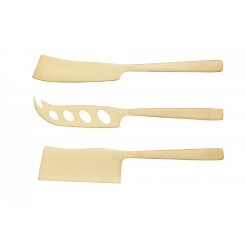 Kitchen Craft / Set mosadzných nožov na syr - 3 ks