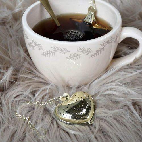 Chic Antique / Kovové sitko na čaj Heart Brass