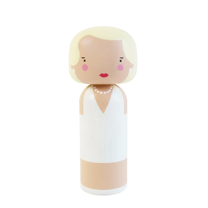 Lucie Kaas / Dřevěná kokeshi panenka MARYLIN 14,5 cm