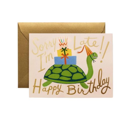 Rifle Paper Co. / Blahoželanie k narodeninám Turtle Belated