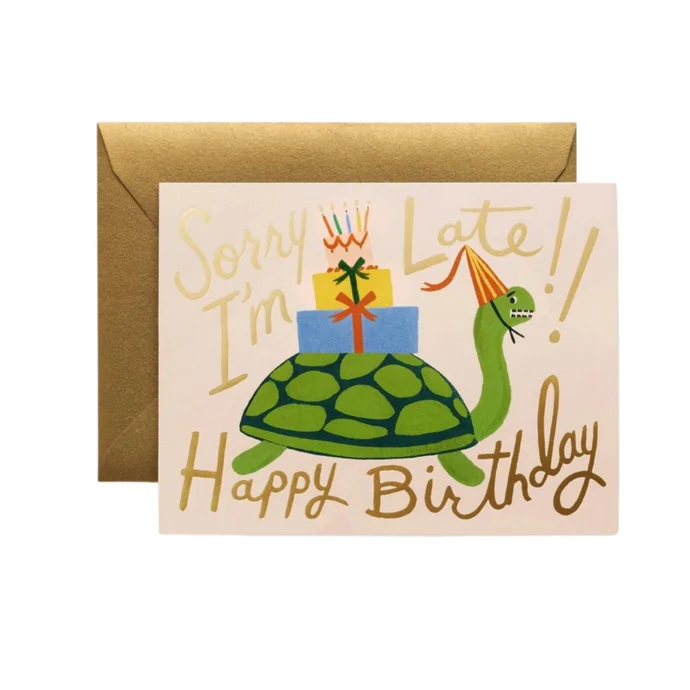 Rifle Paper Co. / Přání k narozeninám Turtle Belated