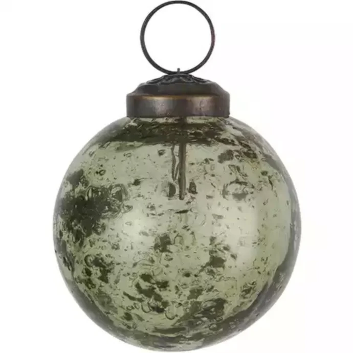 IB LAURSEN / Vánoční baňka Pebbled Glass Green 8cm