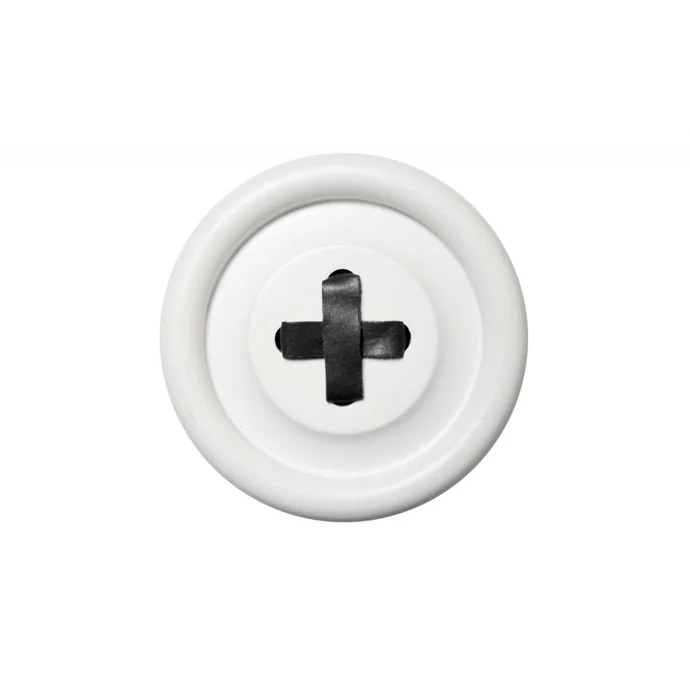HK living / Drevený vešiak Button White/black 6 cm