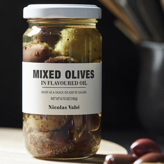 Nicolas Vahé / Čierne a zelené olivy v oleji 190 g