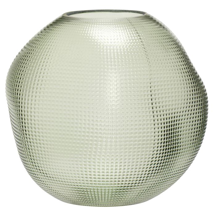 Hübsch / Sklenená váza Dot Green Glass
