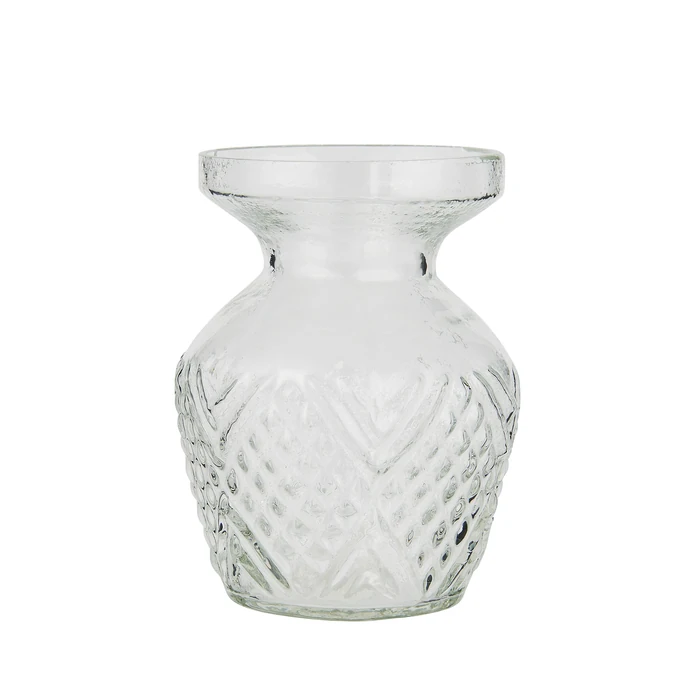 Ib Laursen / Sklenená váza Pattern Clear Wide