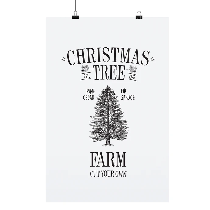 TAFELGUT / Plakát Christmas Tree Farm 30x42 cm