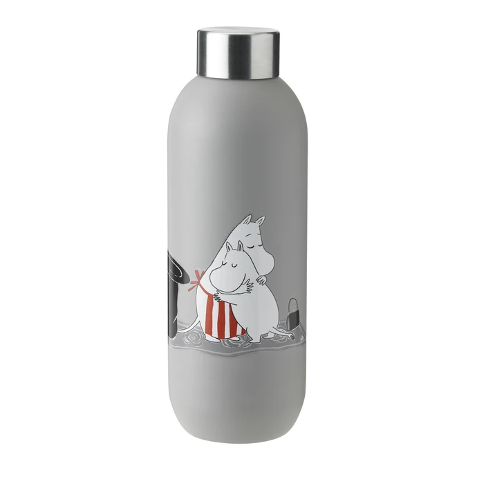 Stelton / Nerezová fľaša Keep Cool Light Grey Moomin 750 ml