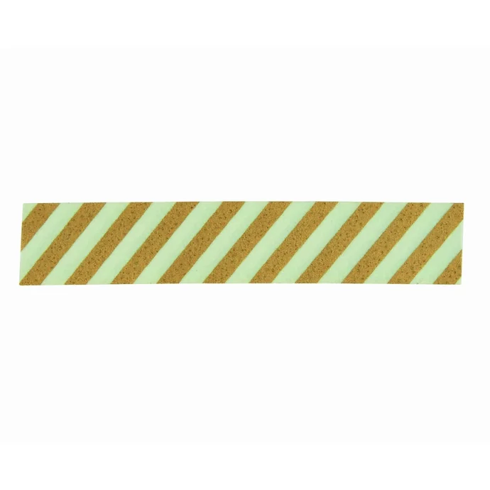 MADAM STOLTZ / Dizajnová samolepiaca páska Stripe Pistachio/gold