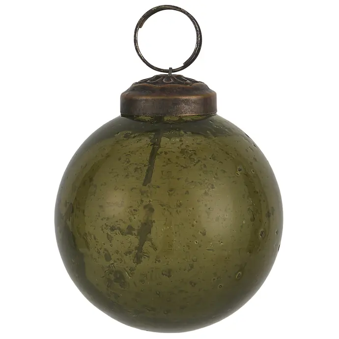 Ib Laursen / Vánoční baňka Pebbled Glass Olive