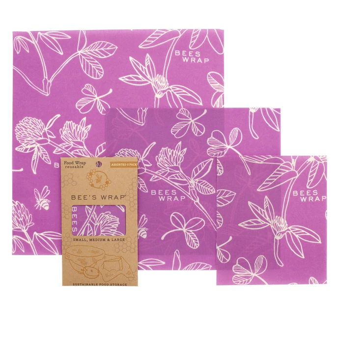 Bee's Wrap / Ekologický potravinový obrúsok Purple - 3 ks