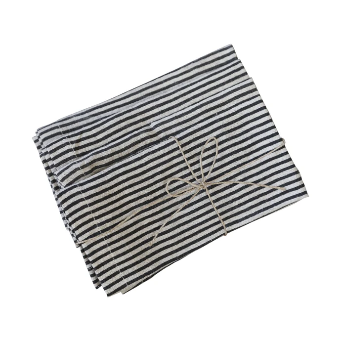 Chic Antique / Lněný ubrousek Stripes 40×40 cm - set 4 ks