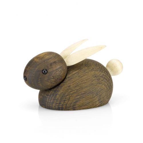 Lucie Kaas / Dřevěná figurka Rabbit Smoked Oak - small
