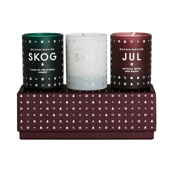 SKANDINAVISK / Set mini svíček Christmas 3x55 g