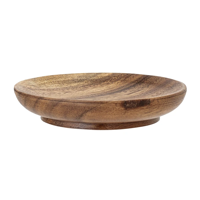 Bloomingville / Dřevěný talířek Acacia Brown 12 cm - set 4 ks