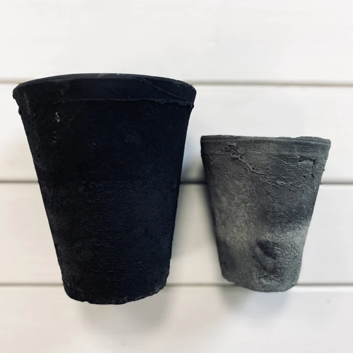 Ib Laursen / Betonový obal na květináč Grey - set 2 ks