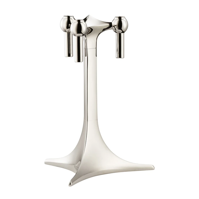 Stoff Nagel / Dizajnový svietnik STOFF Nagel Stand Solid Chrome