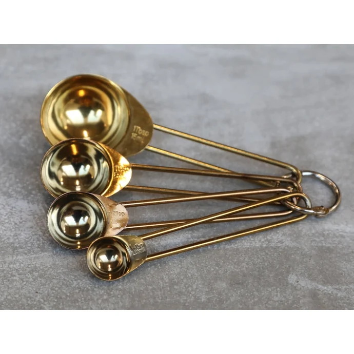 Chic Antique / Nerezové odměrky Brass - set 4 ks