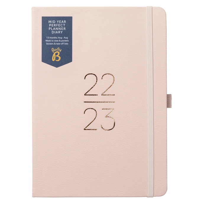 Busy B / Týdenní diář Perfect Planner Pale Pink Faux 2022/23
