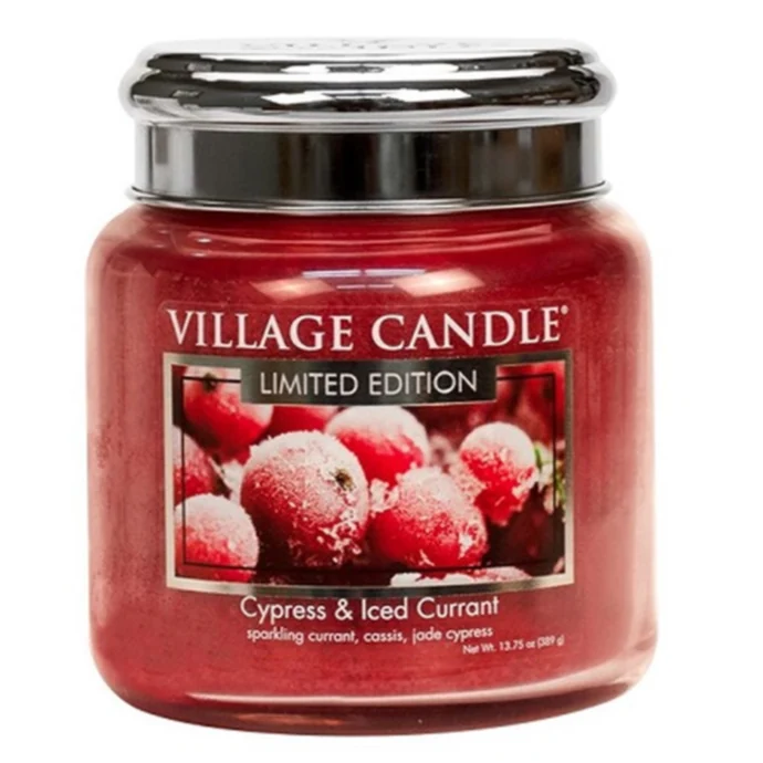 VILLAGE CANDLE / Svíčka Village Candle - Cypress & Iced Currant 389g