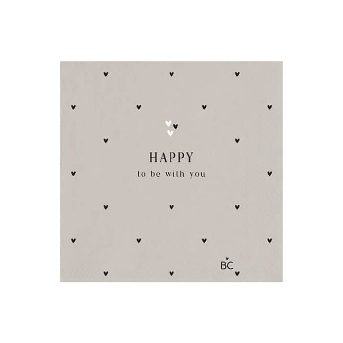 Bastion Collections / Papírové ubrousky Happy to be - 20 ks